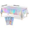 Iridescent Rainbow Plastic Tablecloth for Christmas or Birthday Parties