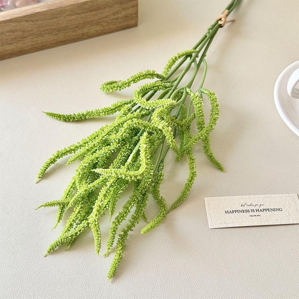 Green Artificial Plants Silicone Simulated Green Plant Lifelike Palm Vine  Home Decor