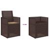 Garden Dining Chairs 2 pcs Brown and Taupe PP