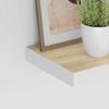 Vidaxl Wall Shelves, 2 Pcs, Oak Color and White, 50X23X3.8 Cm, Mdf