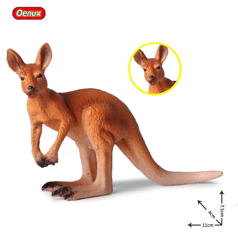 Oenux Classic Australian Wild Animals Kangaroos Koala Platypus Tasmanian Devil Echidna  Cassowary Model Figurine Toy Kid Gift