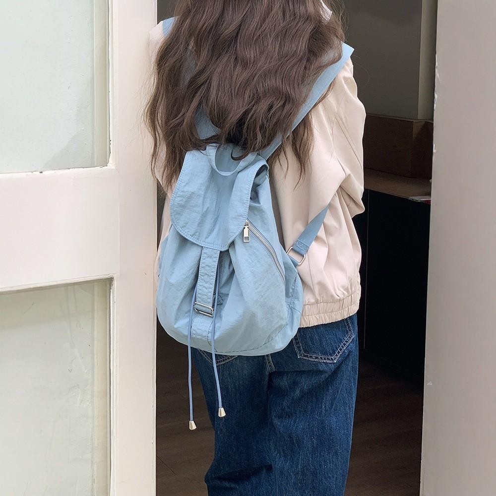 Backpack Simple Niche Design Commuter Fashion Nylon Canvas Personality Popular Large Capacity Travel Backpack Tide