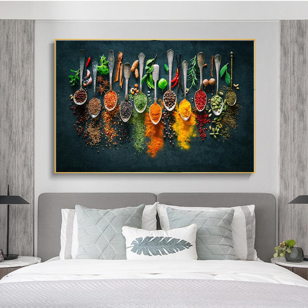 Травы и специи для кулинарии. Постеры и принты на холсте. Кухонная тема. Картины — фото 3