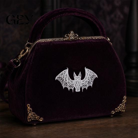 Embroidered Patch Accessories 2PCS Halloween Bat Patch, Lace Gothic Wing Design Non-fading Fabric Patches DIY Clothing Badges, for Backpacks