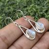 Moonstone Gemstone Earrings 925 Sterling Silver Earrings, Handmade Dangle Gemstone Earrings Jewelry For Women - 6.5 Aprox