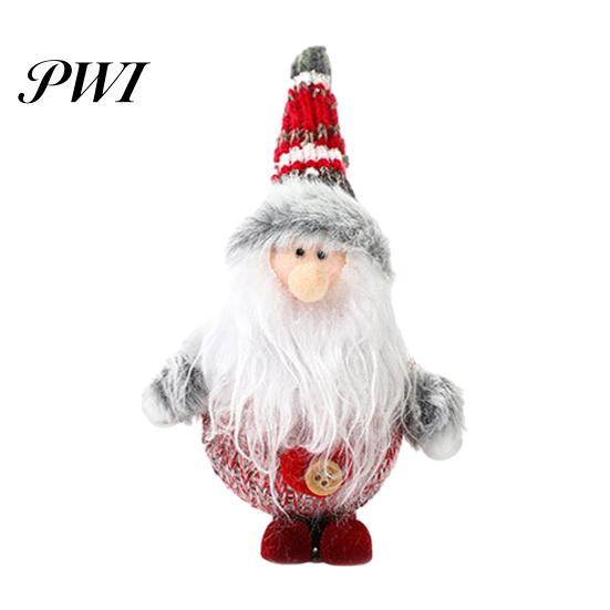 Handmade Christmas Ornaments Plush Doll Hanging Ornament Mini Colorful Cloth Santa Claus Snowman Deer Festive Atmosphere Decorations Foam Plushies