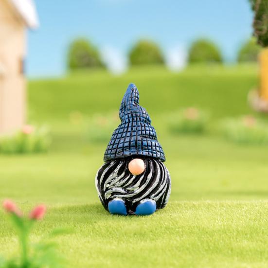 7Pcs/Set Garden Gnome Figurine Outdoor Lawn Planter Pot Faceless Dwarf Resin Statue Sculpture Decoration Ornament
