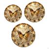 Wall Clock Artistic 2D Modern Round for Living Room Bedroom Non Ticking Analog Decorative Butterfly