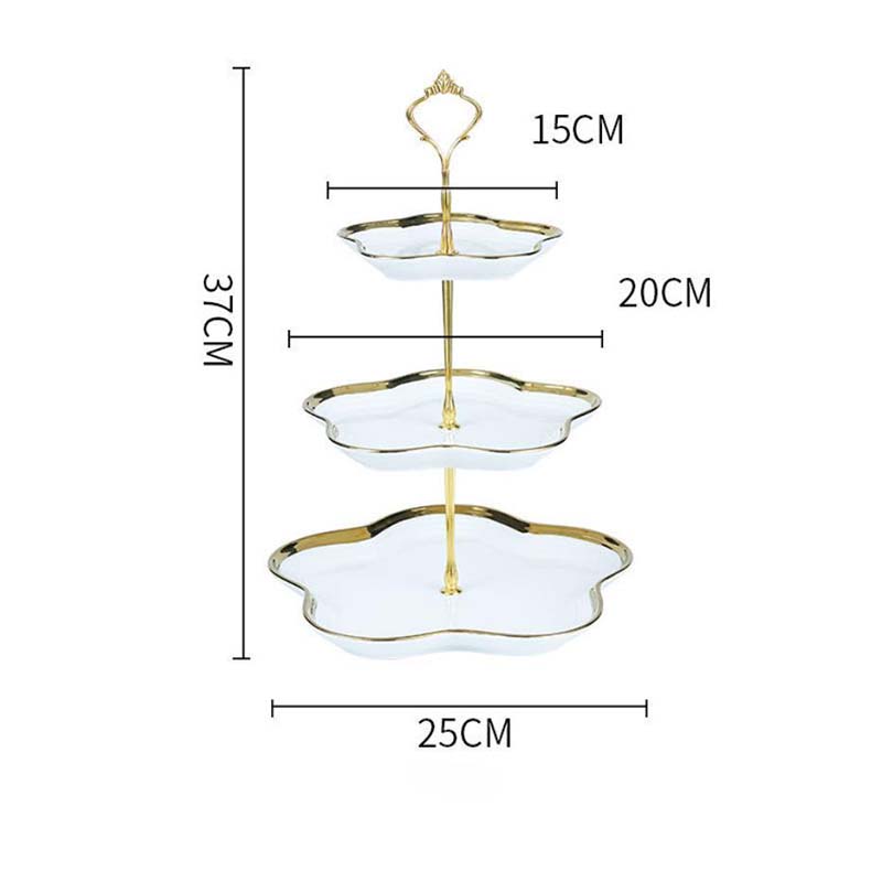 Multi-layers Iron Ceramic Fruit Plate Living Room Hoom Snack Plate Candy Bowls Nordic Dessert Shelf Rack Table Decor Fruit Plate Basket Snacks Tray