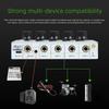 4 Channel Auditory Mixer Simultaneous Connection With Low Noise Recording And Stereo Output For Home Studio And Podcasting