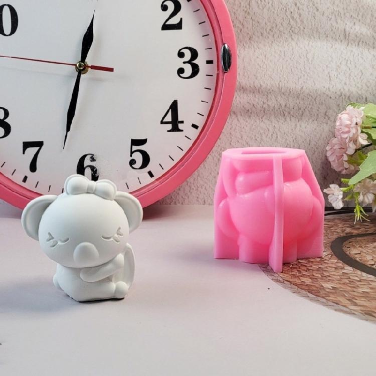 Koala Tierfigur Silikon Kerzenformen für handgefertigte Kerzen Seifenherstellung Zement Gips Silikonformen für Kunsthandwerk