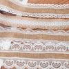 1m/roll Craft Satin Bow Wedding Lace Edge Sisal Trim Jute Burlap Hessian Ribbon