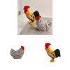 Wooden Rooster Sculpture Handcrafted Car Desk Home Decor Gift For Birthday