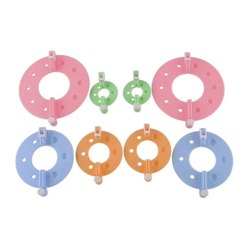 DIY Craft Supplies Maker Knitting Tools 8PCS 4 Sizes Fluff Ball Weaver PomPom Maker Knitting Loom Kit Kids