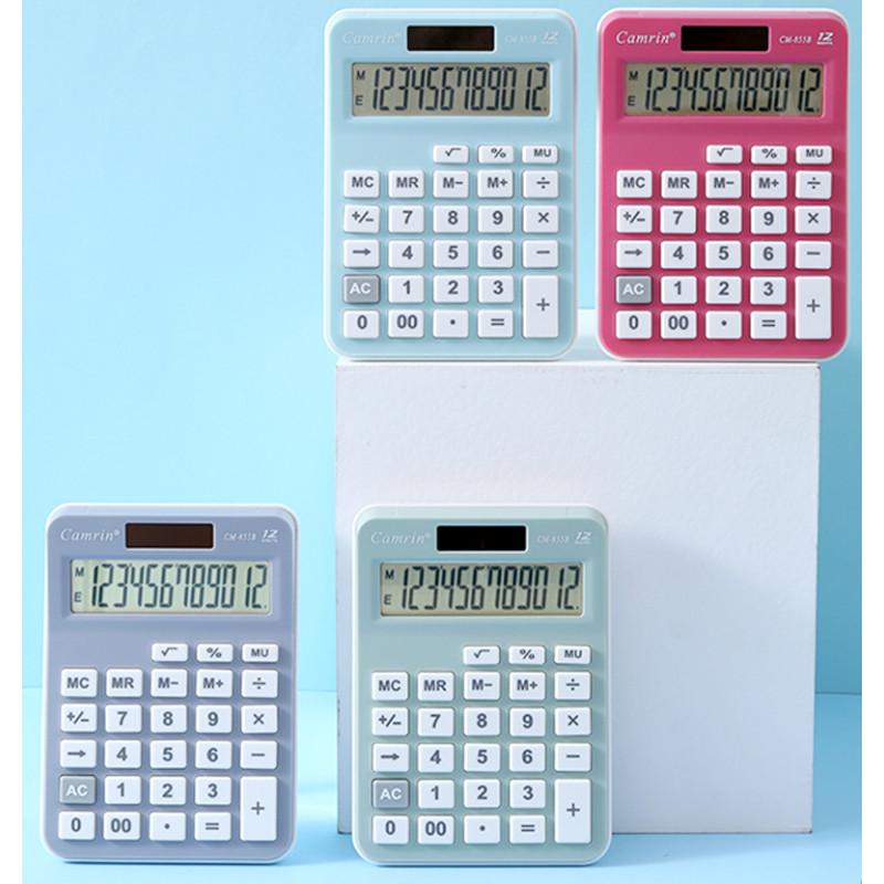 Versatile 12 Mini Digit Solar Power Calculator Colorful Design Offices Tool