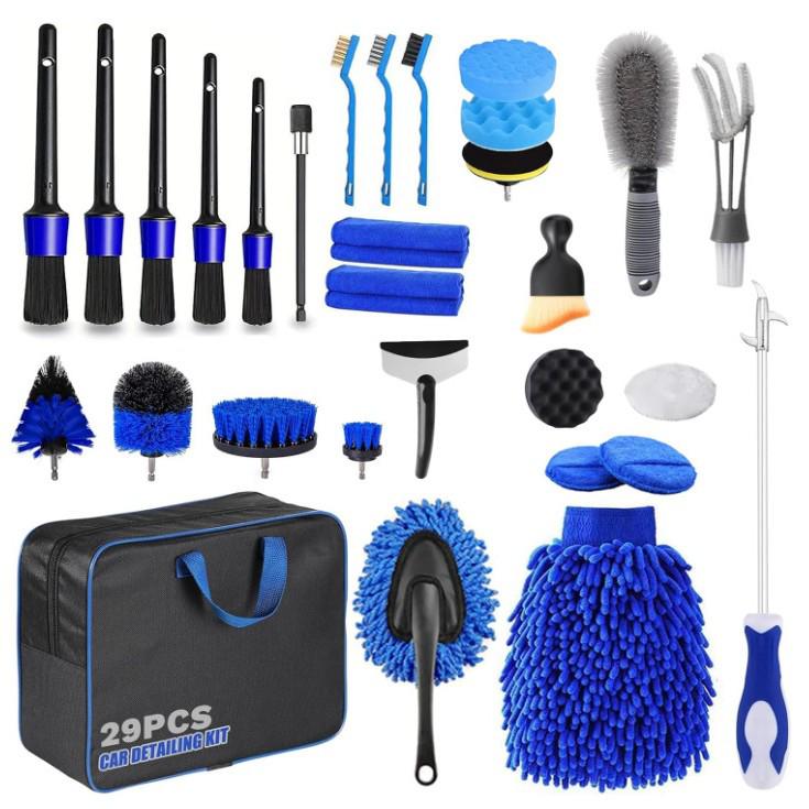 29-Piece Car Cleaning Combo Set with Tire Brush