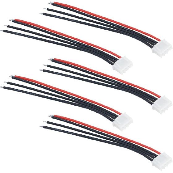 Antrader 4S Battery Balance Charger Silicone Wire Extension Cable for Li-Po Batteries, 14.8V, 3.9-inch, 5pcs