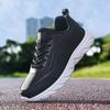 Men Synthetic Leather Sports Shoes Are Lightweight Soft Comfortable Black Casual Shoe for Jumping Fitness Waterproof Sneakers 48