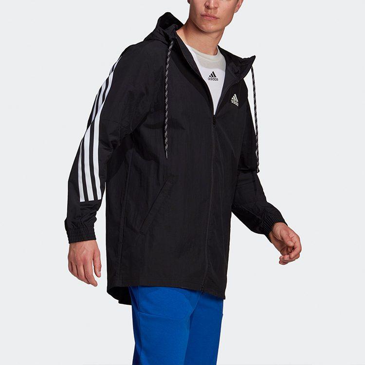 adidas Jackets Men's Black Hooded Moderate Other GM5752
