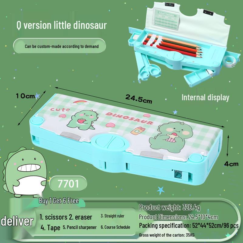 Creative Cartoon Multifunctional Pencil Case for Primary School Students - Large Capacity and High Appeal
