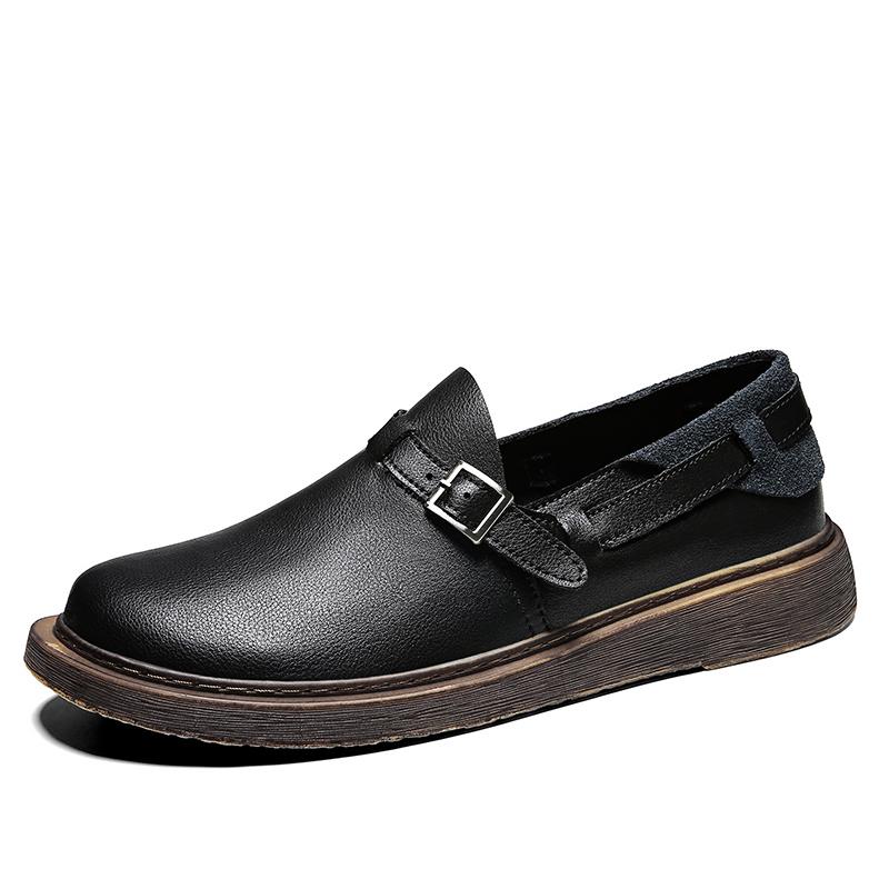 

Модные повседневные мужские туфли из натуральной кожи Классический британский стиль Отдых на природе деловая вечеринка Повседневный офис качество Горячие продажи 38 чёрный