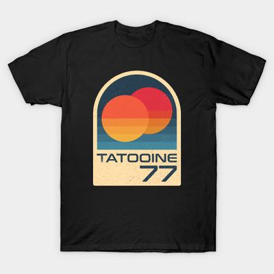 Asian Size Men Print T-shirt Tatooine 2.0 No-Cut Heat Transfer Print Cotton Tshirt