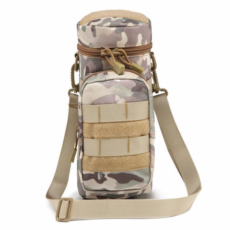 Venkovní 1000D Taška na láhev s vodou Kamuflážní Ramenní Crossbody Molle Příslušenství Závěs na opasek Vojenský Fanoušek Kryt na termohrnek