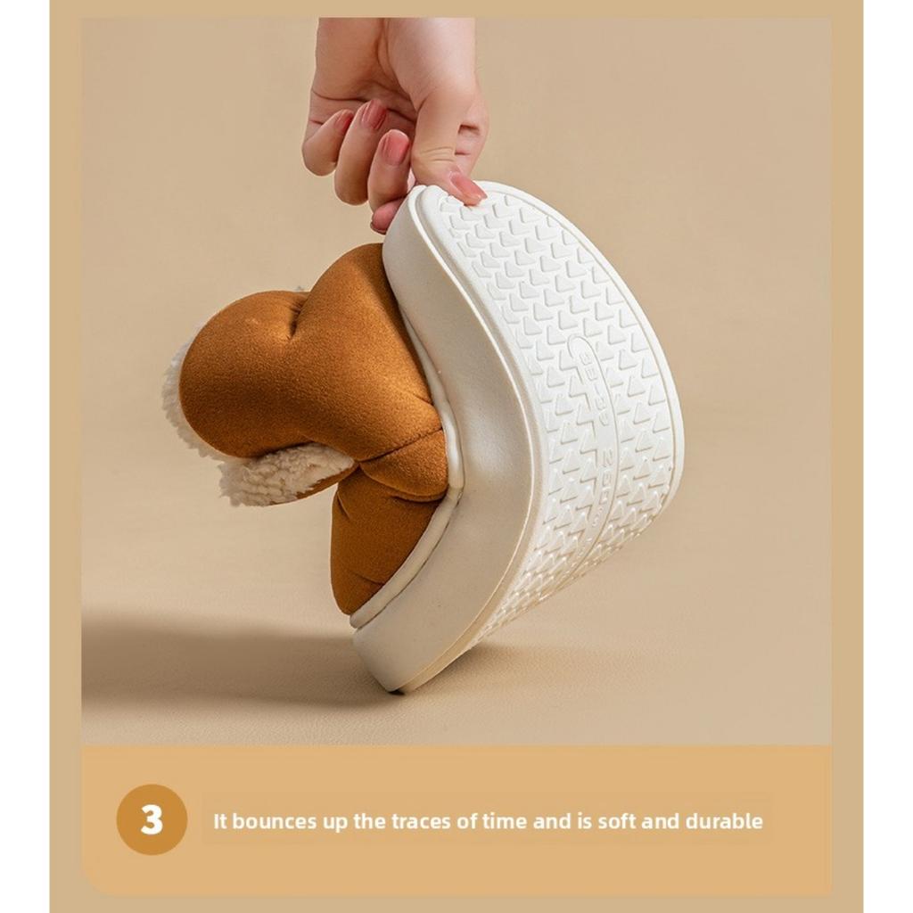 Luxusní bavlněné pantofle na zimu pro vnitřní protiskluzové a venkovní příležitostné nošení. Bavlněné pantofle s hustým sametem a teplé bavlněné boty