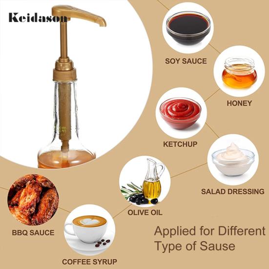 8Pcs Easy to Use Detachable PP Plastic Syrup Dispenser Sugar Press Bottle Pump Head Kitchen Supplies