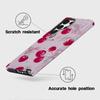 Korean Pink Cherry Bow Mobile Phone Case Samsung S26Ultra Two-in-one Film Case S23 + Anti-drop Protective Case