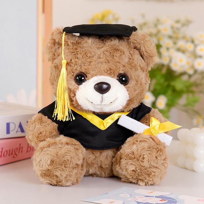 Christmas Bear Teddy Bear Doll Plush Toy Dr. Bear Graduation Bear Doll Schoolgirl Soothing Rag Doll