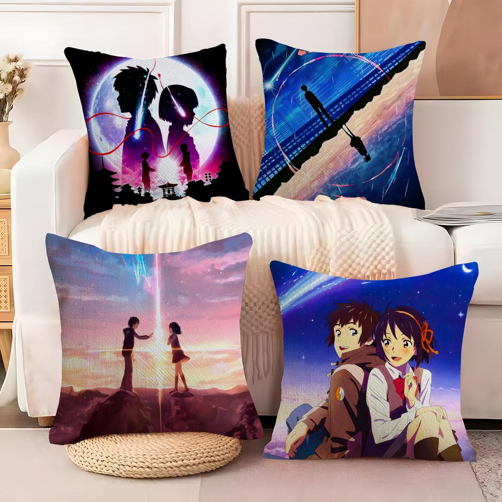 Anime Cartoon Movie Y-Your Name Pillow Case Sofa Living Room Bedroom Headboard Backrest Cushion Square Cushion