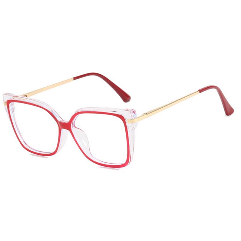 Ladies Square Flat-Top Glasses Frame Myopia Prescription Frame Optical Eyewear Ladies Square Flat Light Glasses