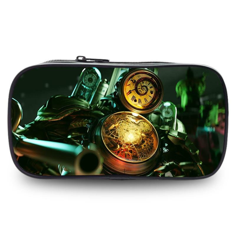 Trousse à crayons étudiante spacieuse Lotus Rouge Titan en polyester durable et multifonctionnelle