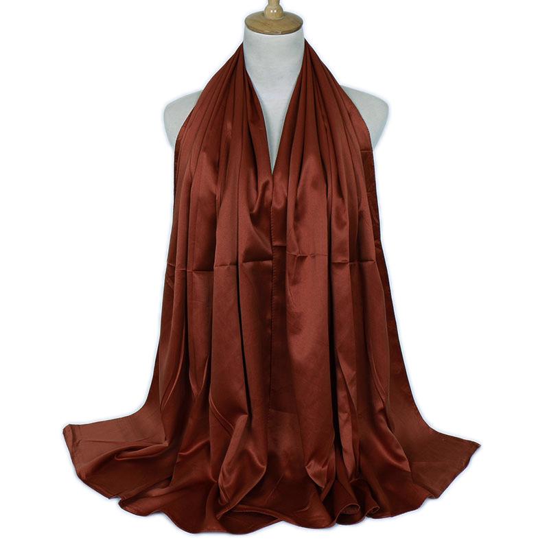 Premium Shimmer Silk Satin Hijab Scarf Women Luxury Medine Silk Veil Muslim Women Hijab Shiny Silk Shawl Women's Scarves Tippet