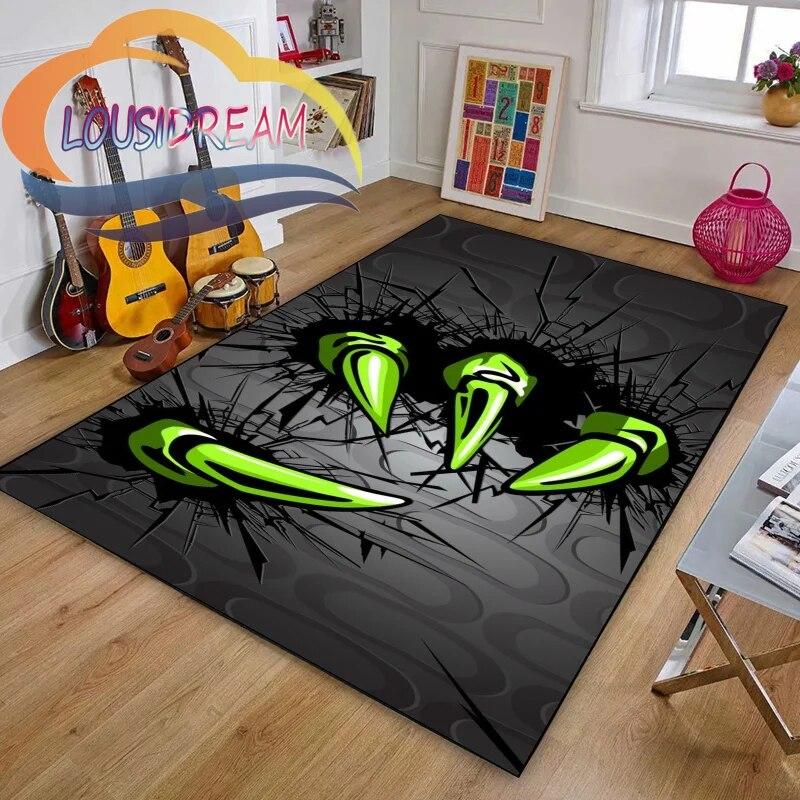 Chinese Dragon or Mythical  Playroom and Bedroom Plush Carpet Non-slip  Soft Play Mat Bed Area Rug Parlor Decor