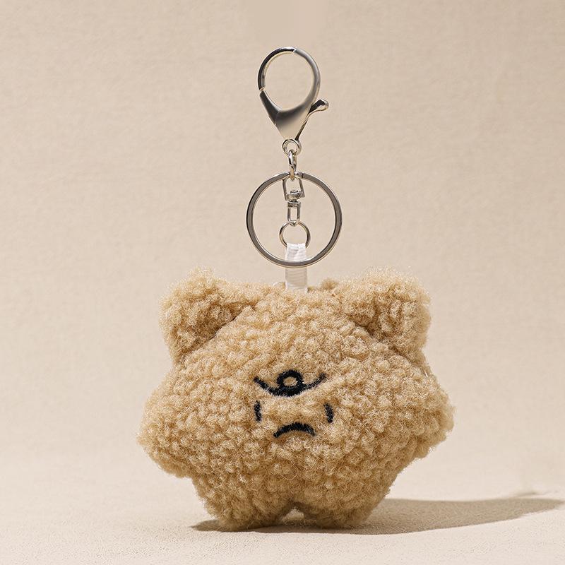 Plush Little Bear Couple Keychain - Cute Ins Pendant for Bags