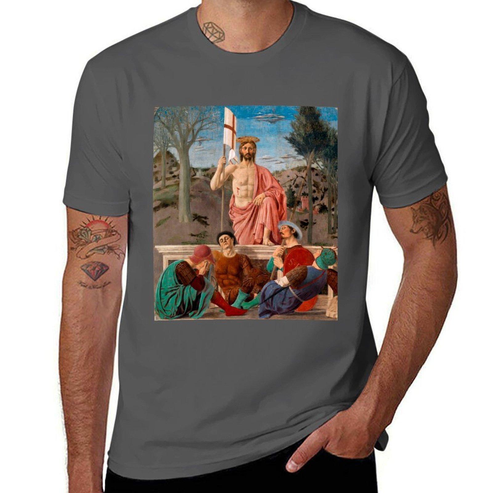 

Easter: The Resurrection of Jesus Christ by Piero della Francesca T-Shirt t shirts for man pack white man t shirt luxury T-Shirt 4XL