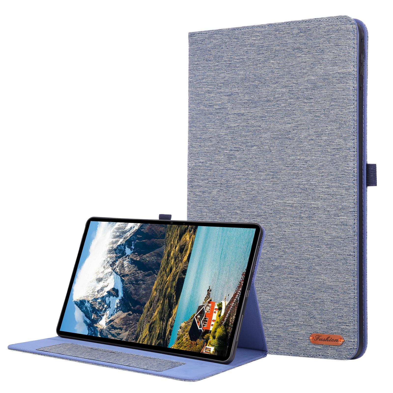 

For Infinix Xpad GT Case with Stand Card Holder Cloth Texture Leather Tablet Cover Blue