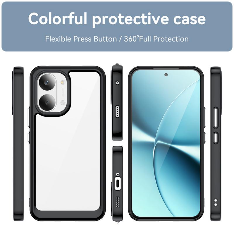 Transparent Colorful TPU Phone Case for Xiaomi Poco X8 Pro Max Protective Cover Frame Fundas Coque Capa