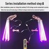 Outdoor Waterproof LED Meteor Shower Lights for Trees - Dynamic Flowing Starry Sky Effect
