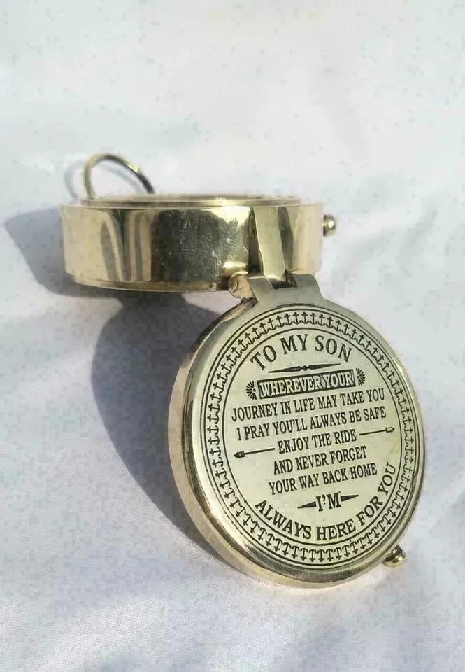 Brass Compass Gift To My Son/Nautical Gift for Son from Dad