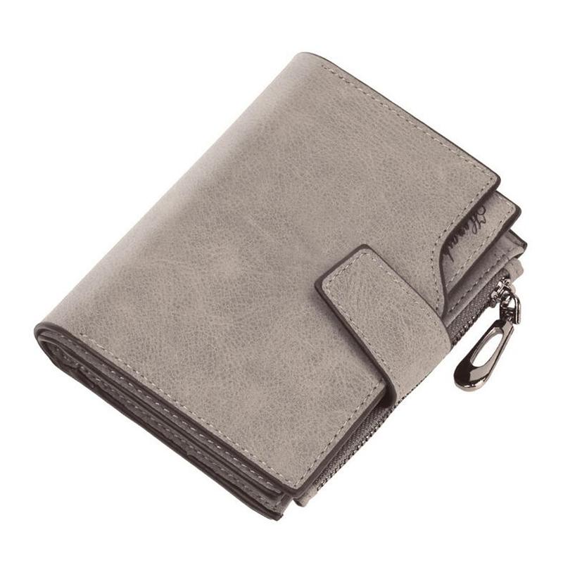 New Women's Wallet PU Leather Short Wallet Made of PU Leather Female Purses Card Holder Foldable Portable Lady Coin Purses
