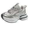 Women's Chunky Sneakers White Luxary Ladies Running Casual Sneakers Fashion Light Sports Fitness Mesh Shoes Mid Heel Pumps