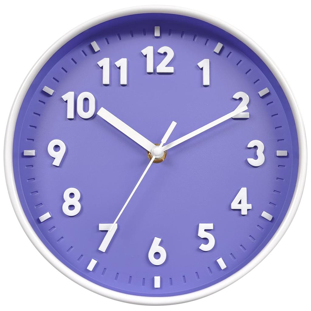 Andy Minimalist Small Wall Clocks With Frame Transparent Plastic Candy Colors Mute Hanging Watch Clock Living Room Home Decor