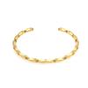 18K Gold Spiral Twisted C-Shaped Bracelet Mobius Ring Opening Bracelet Women'S Non-Fading Wind Opening Bracelet