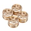 4 Pcs RC Car Wheel Rim Replacement for SCX30 1 30 RC Car 0.7 Inch Brass Wheel Rim