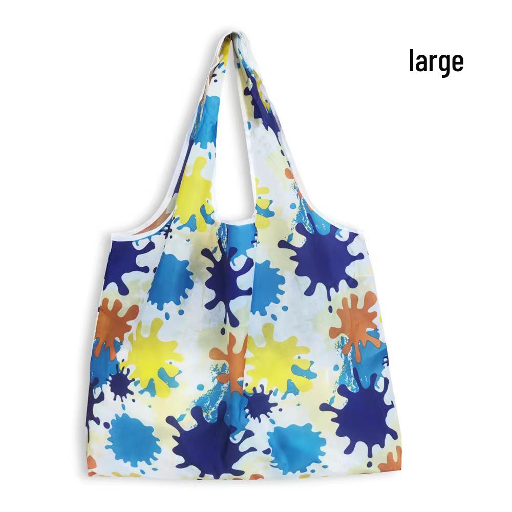 Eco-Friendly Large Capacity Foldable Tote Bag - Creative, Portable, Printed, and In Stock