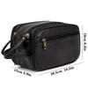 Travel Toiletry Bag Double-sided Toiletry Organizer Faux Leather Toiletry Bag Water-resistant Travel Shaving Pouch for Men