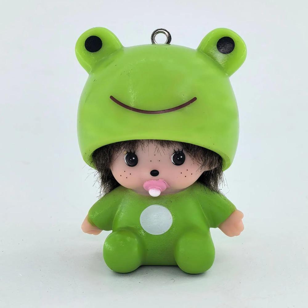 Monchhichi Vinyl Toy Cute Packaging Decoration Car Ornament Cartoon Kawaii Charm Children's Toy Bag Appendage Birthday Gift New